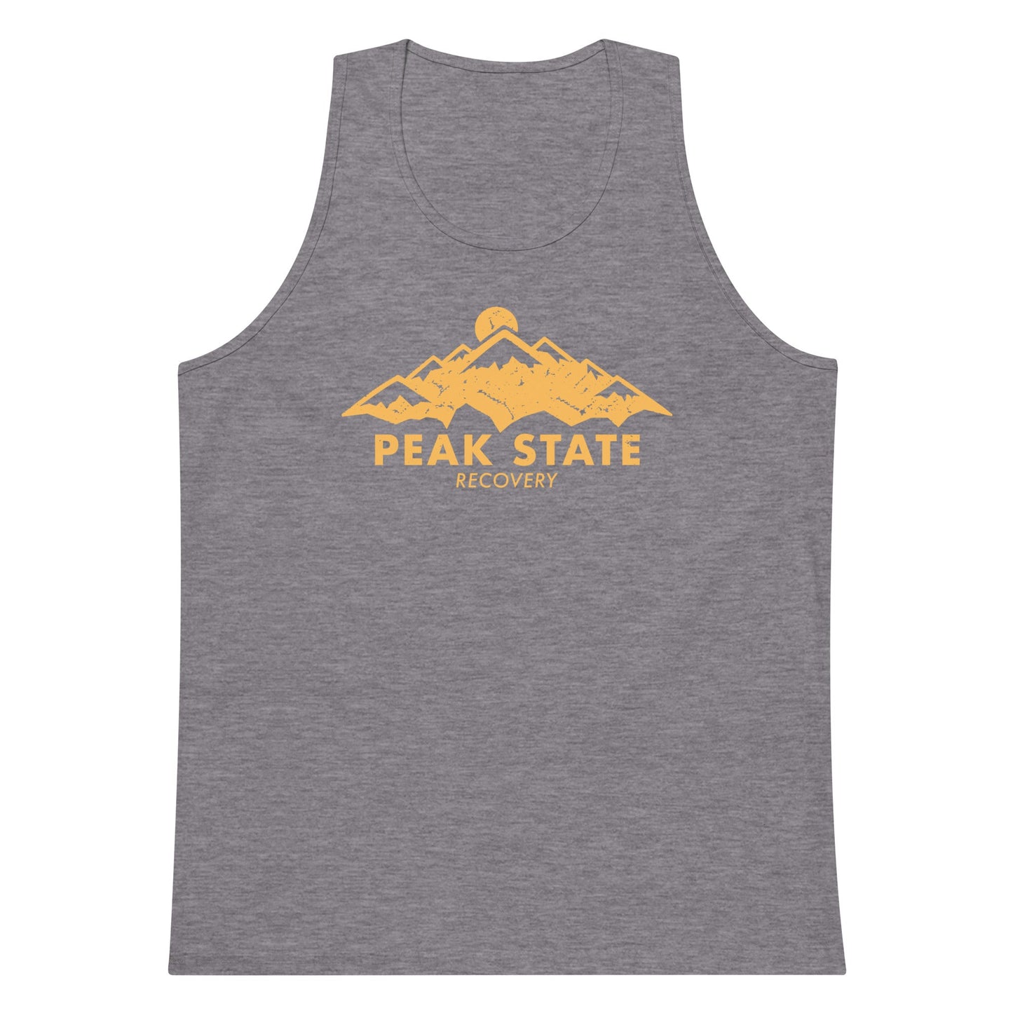 Men’s premium tank top Peak State Mountains - The Shop at Peak State Recovery