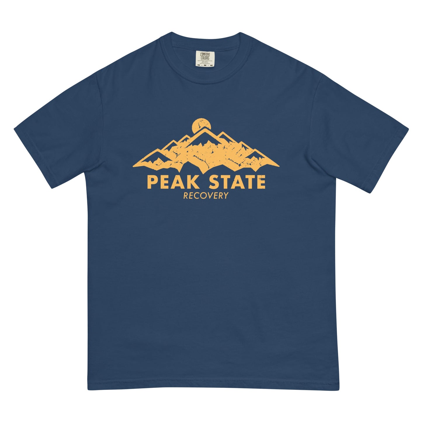 Peak State Mountain Unisex garment - dyed heavyweight t-shirt - The Shop at Peak State Recovery