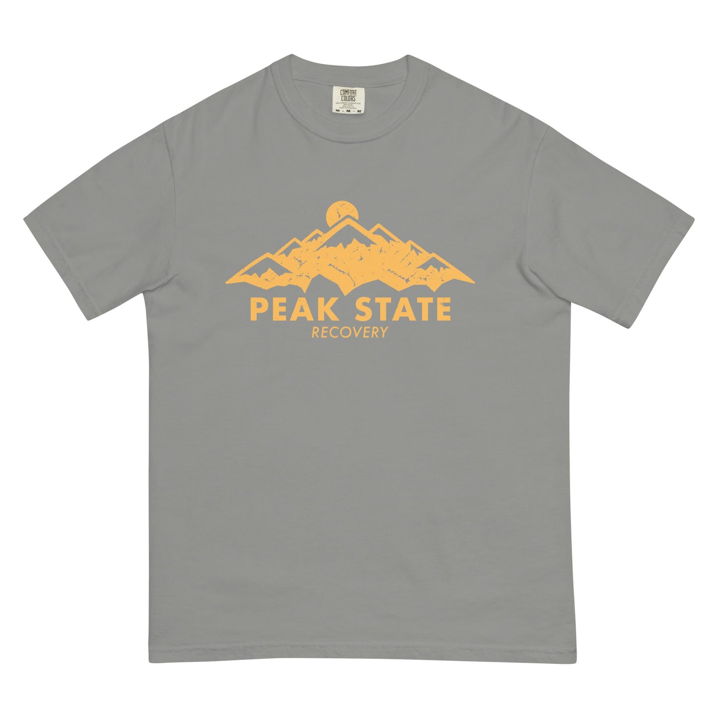 Peak State Mountain Unisex garment - dyed heavyweight t-shirt - The Shop at Peak State Recovery