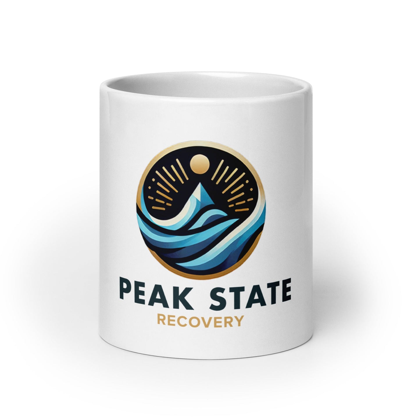Peak State White glossy mug - The Shop at Peak State Recovery