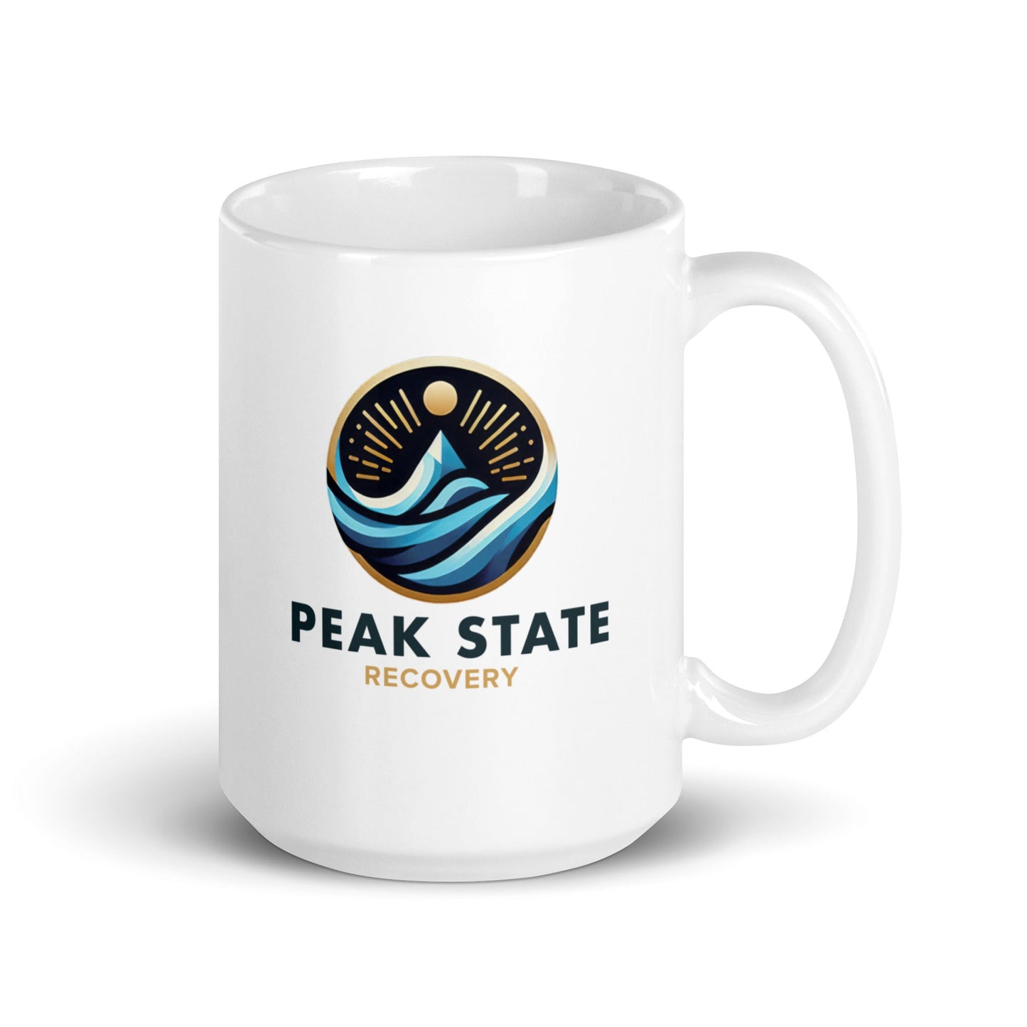 Peak State White glossy mug - The Shop at Peak State Recovery