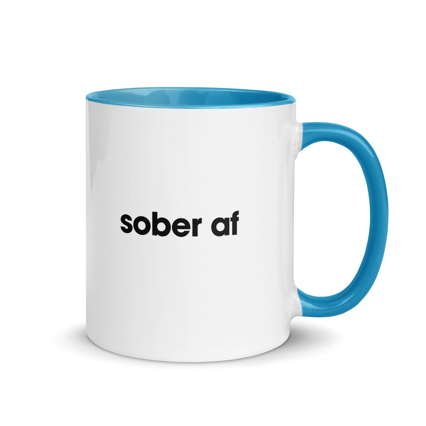 Sober AF | Mug with Color Inside - The Shop at Peak State Recovery