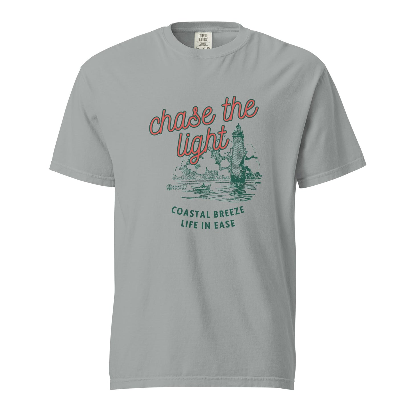 Chase the Light Unisex garment - dyed heavyweight t-shirt - The Shop at Peak State Recovery