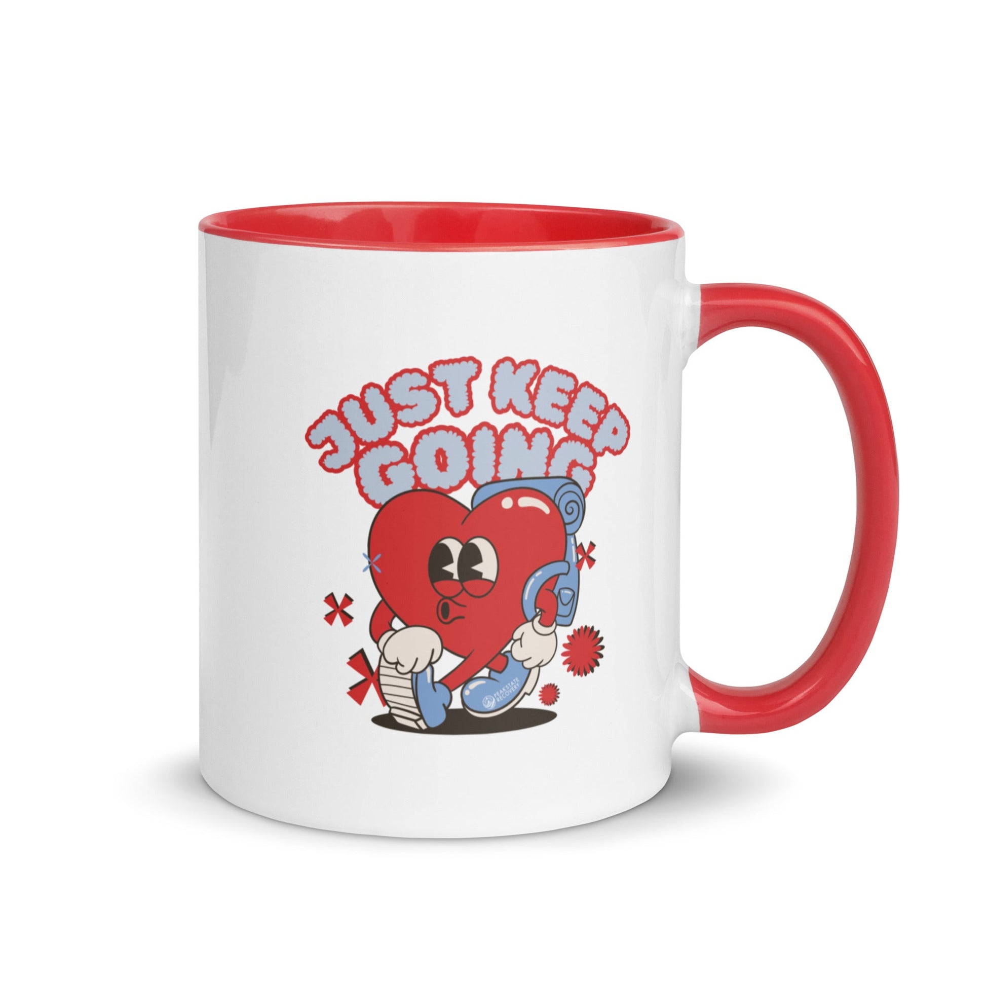 Just Keep Going | Mug with Color Inside - The Shop at Peak State Recovery