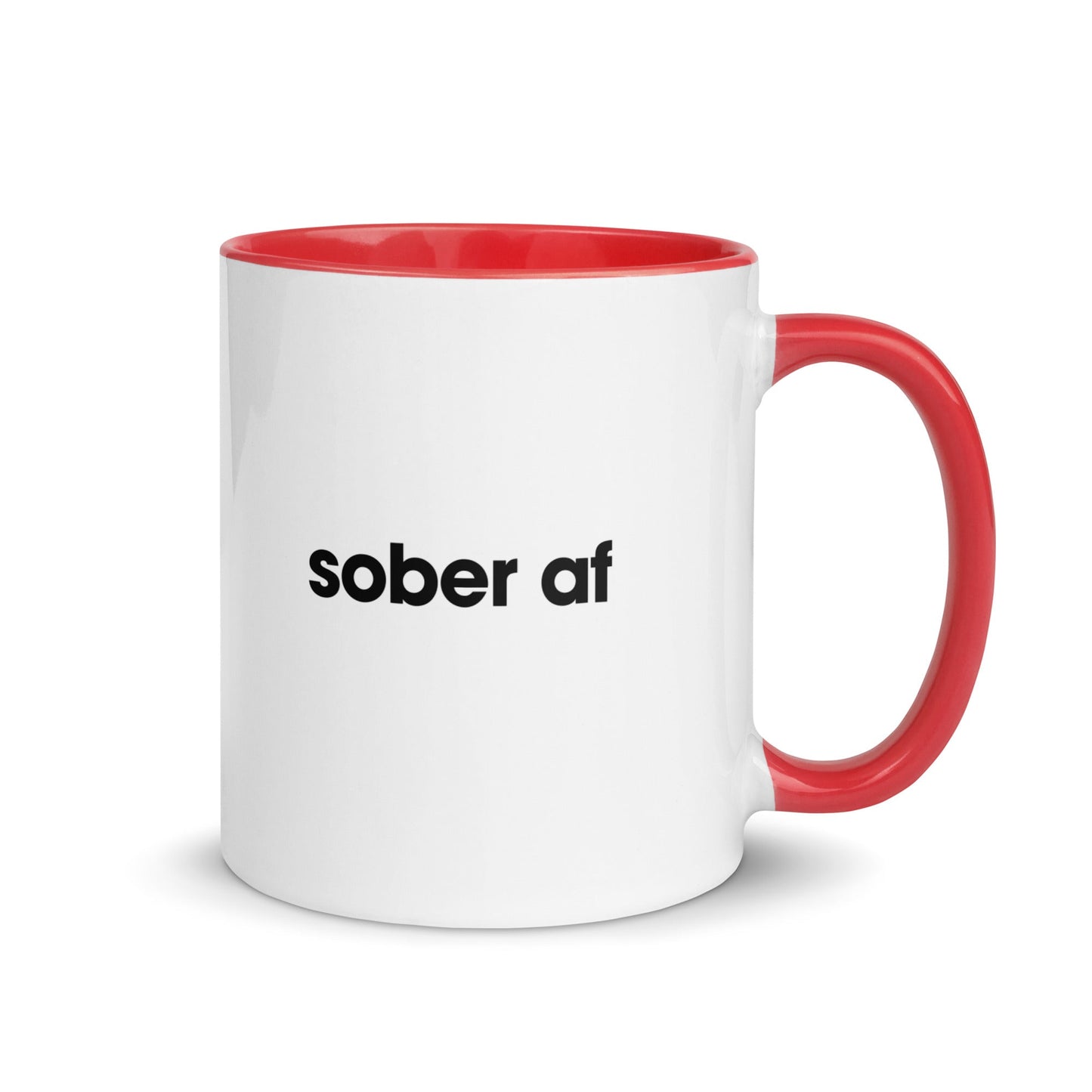 Sober AF | Mug with Color Inside - The Shop at Peak State Recovery