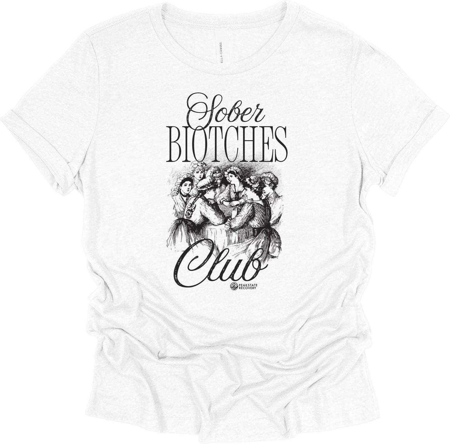 Sober Biotches Club Women's Relaxed T-Shirt - The Shop at Peak State Recovery