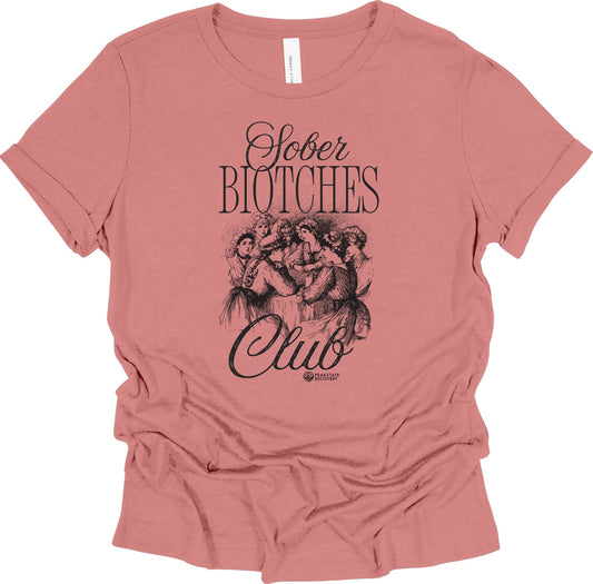 Sober Biotches Club Women's Relaxed T-Shirt - The Shop at Peak State Recovery