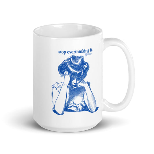 Stop Overthinking It | White glossy mug - The Shop at Peak State Recovery