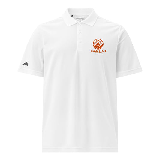 White Adidas Sport Polo - The Shop at Peak State Recovery